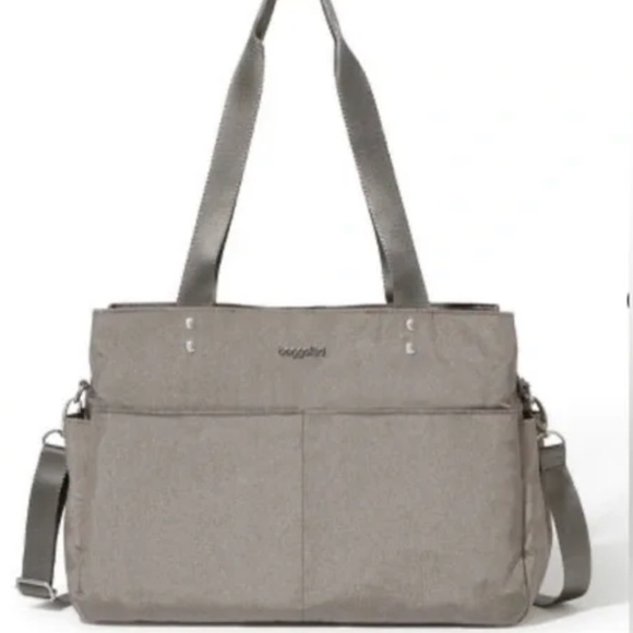 baggallini Women's The Only Bag Tote Bag with Crossbody Strap Sterling Shimmer - Picture 1 of 9